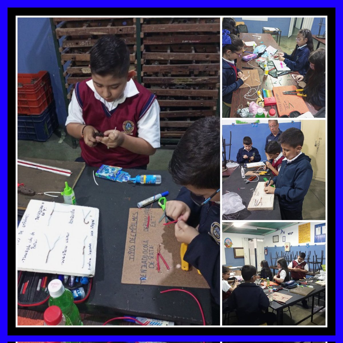 Los estudiantes del taller de Electricidad realizan bajo la orientación del docente los empalmes, CAPEP LA GRITA Municipio Jáuregui Estado Táchira.