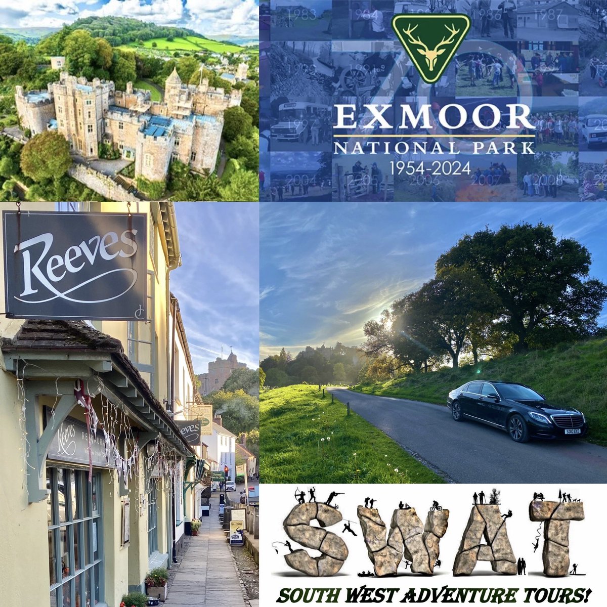 A very nice couple taken on a jolly up to Exmoor in one of our S Class Mercedes…visiting the stunning Dunster Castle and Watermill, a stroll around Dunster (including lunch at the popular Reeves Restaurant) and then an explore of Porlock Weir and Exmoor National Park..🙂