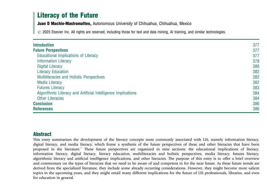 juantifico's tweet image. Ready for a new era of #Transliteracy? Bridge print, digital, and multimedia for seamless learning 💻🖋️📱 #LearningEvolution Read all about it in my recent publication: Literacy of the Future doi.org/10.1016/B978-0…