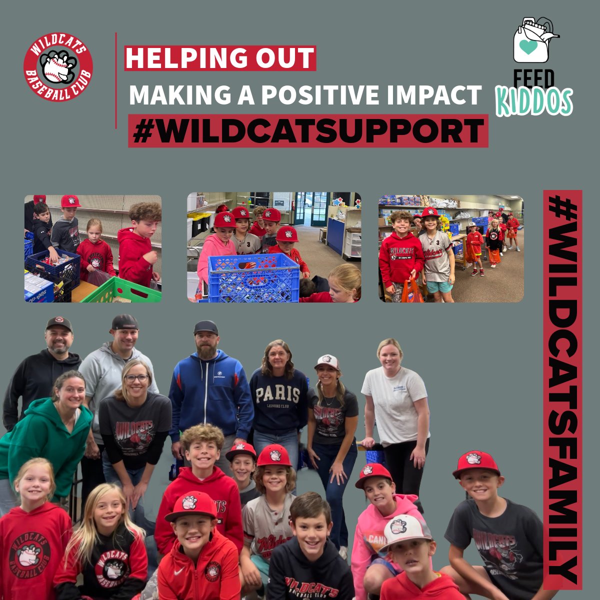 WildcatsBBC's tweet photo. The #wildcatsfamily showed up for our first #wildcatsupport opportunity with @feedkiddos this weekend to pack weekend backpacks that provide food for children in the Snoqualmie Valley facing food insecurity. 

Looking to donate to Feed Kiddos?  https://t.co/2aCYndT8gi https://t.co/Isz6oSfp3e