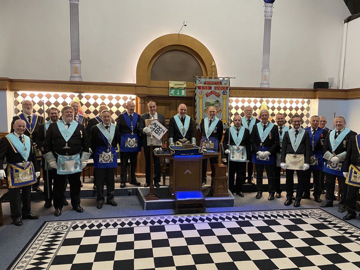 A couple shots from our new Bro. Daniel’s initiation, our 4th in the last 12 months. He’s got a great sense of humour and will enjoy being part of our fine institution in #Marlow. ⁦<a href="/buckspgl/">Buckinghamshire Freemasons</a>⁩ is holding the #12DX and he’ll enjoy seeing an initiation next week!