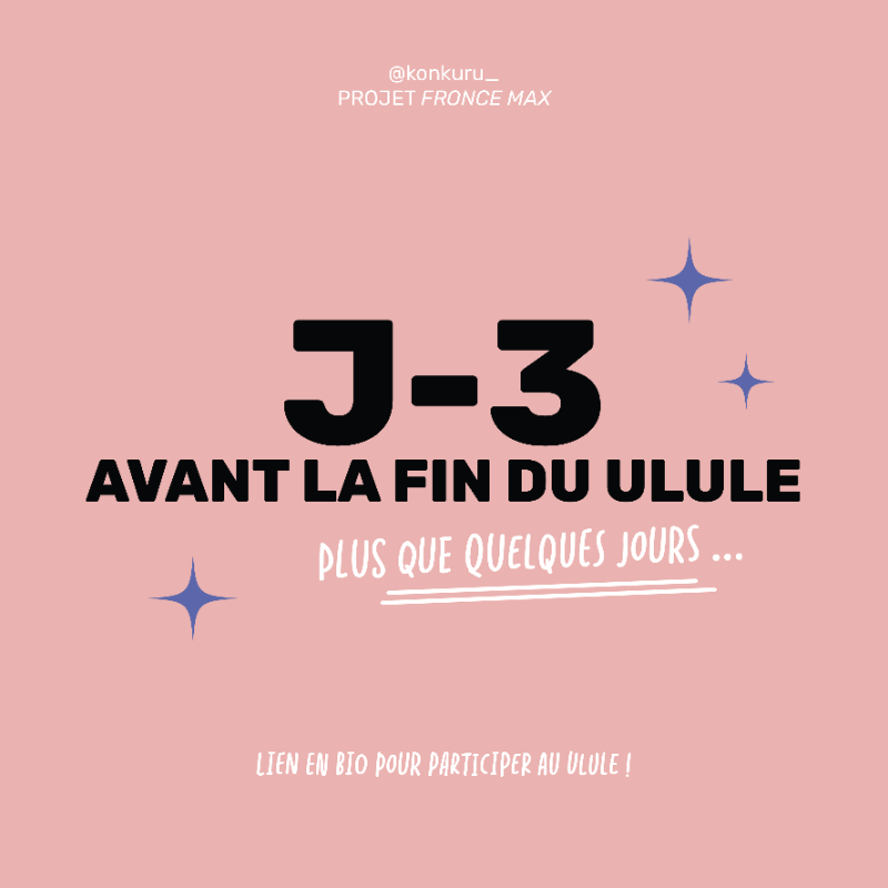3 jours restants, c'est chaud !

Si tu n'as pas encore pu contribuer, c'est le moment où jamais. On compte sur vous !