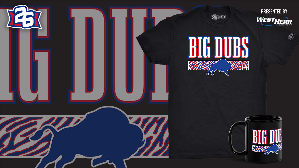 26 Shirts (@26shirts) on Twitter photo BIG DUBS!!! A design you'll get plenty of use out of. Help support a Buffalo family in need with your order! Presented by <a href="/WestHerr/">West Herr Auto Group</a>: 26yw.co/big-dubs #BillsMafia #GoBills BIG DUBS!!! A design you'll get plenty of use out of. Help support a Buffalo family in need with your order! Presented by <a href="/WestHerr/">West Herr Auto Group</a>: 26yw.co/big-dubs #BillsMafia #GoBills
