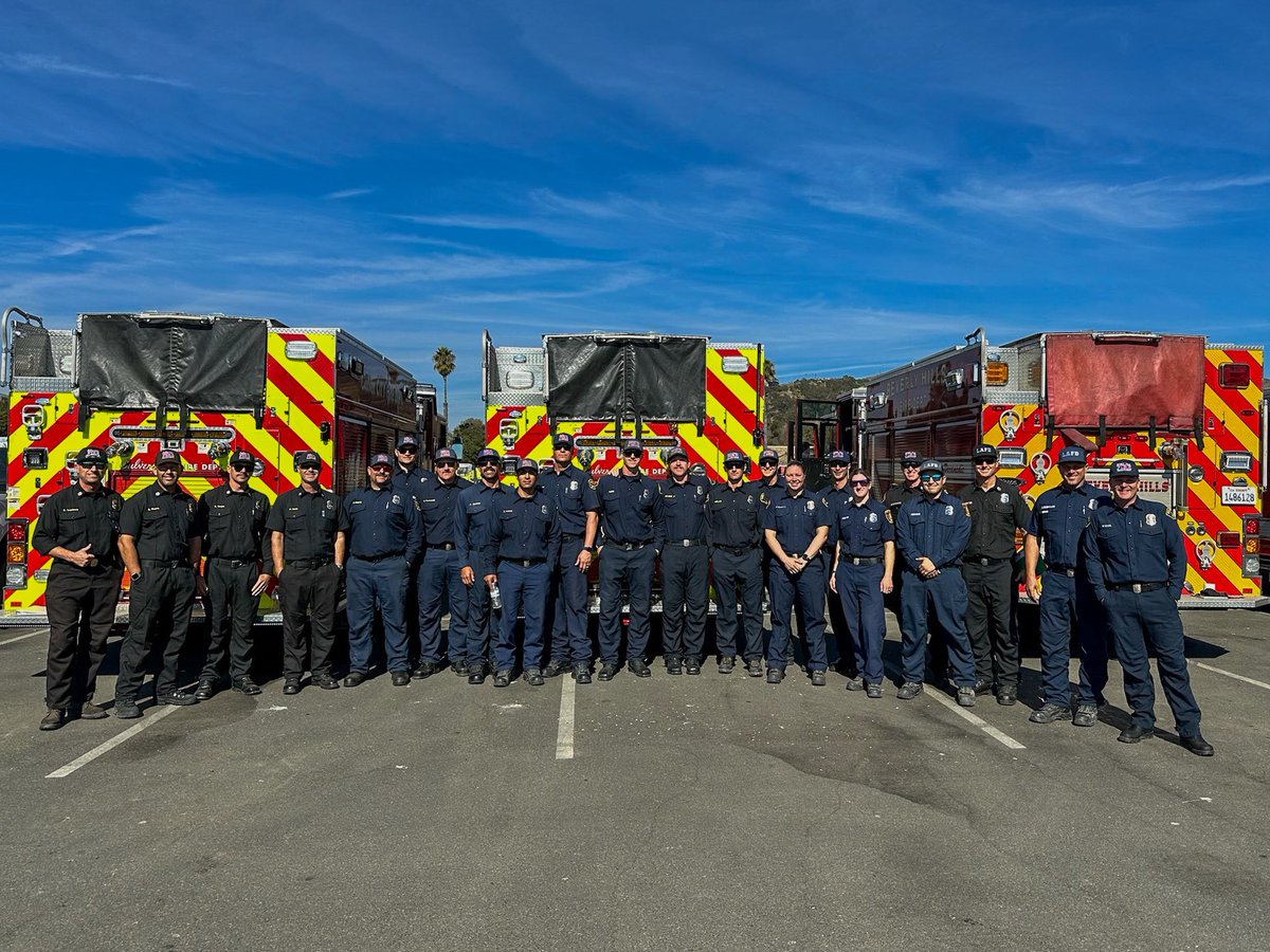 Strike Team XLA-1075A released from the #MountainFire this morning.  It was a challenging few days for our firefighters battling this wind driven fire and seeing the devastation it caused to the Camarillo community.