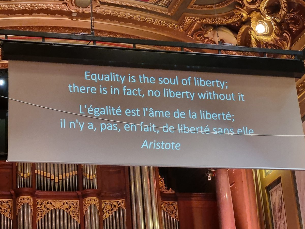 NadaNashif's tweet photo. The immortal words &amp; spirit of #UDHR were alive tonight in Geneva's magnificent Victoria Hall &amp; will continue to inspire the struggle  for #HumanRights for "Everyone, Everywhere".
#StandUp4HumanRights https://t.co/RYzvOSSomB
