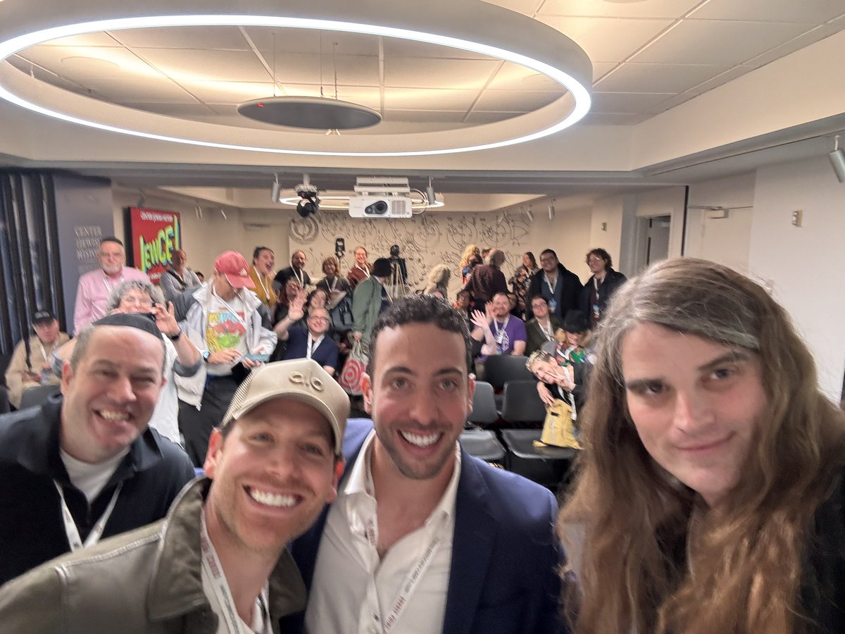 WrathOfTish's tweet photo. Thank you to everyone who came to our “Jewish Mythology and Fantasy in Adventure Comics“ panel at @JewCE_NYC today! It was a blast! You folks friggin’ rock! 🤘

@BenHBerkowitz @neilkleid @MaxBerkowitz1 ❤️‍🔥

🔗: https://t.co/fH9KMohm68 

#comics #jewce #WritingCommunity https://t.co/uqHRro0P5X
