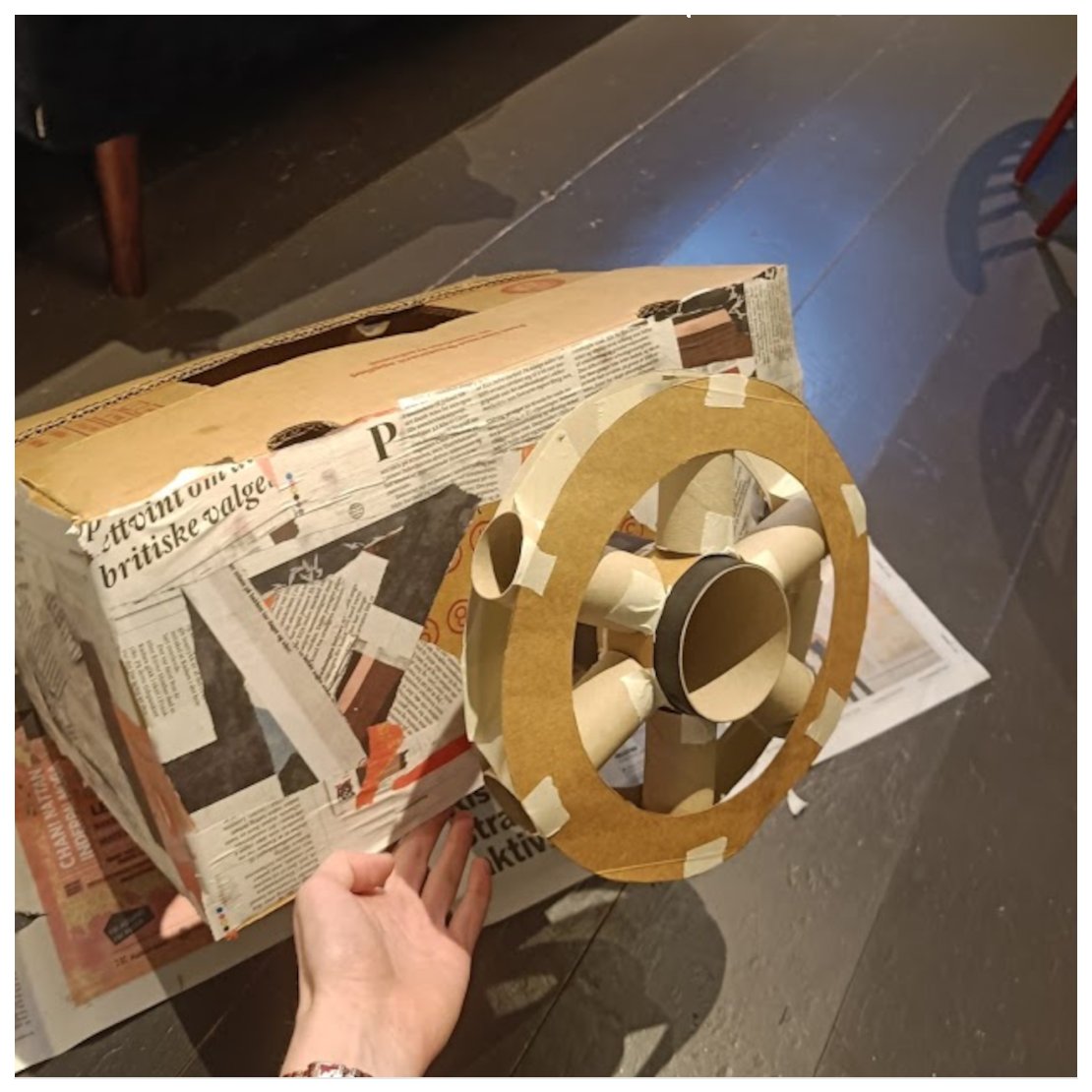 A demo of Wee Boats is going to be playable in Bergen from 21st to 24th Nov at Piksel Fest @p1x! <a href="/laurarydermusic/">pianowagon</a>, <a href="/BrentendoH/">Brendan</a> and myself have been working on this for almost 2 years and itll be there in all its papier mache steering wheel glory!
Team photo from <a href="/MerGrazzini/">Mer Grazzini</a>