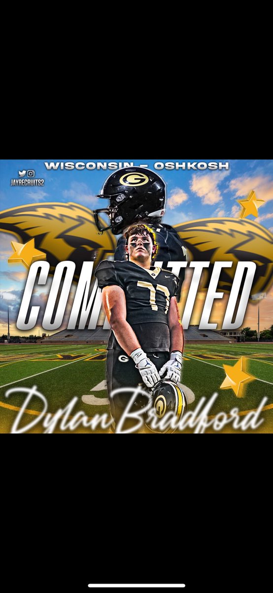 DylanBradford54's tweet image. Committed! 🟡⚫️ @UWOFootball @CoachSaboFIST @FISTFootball @PrepRedzoneIL @hddngemscouting @Coach_Worsell @DeepDishFB