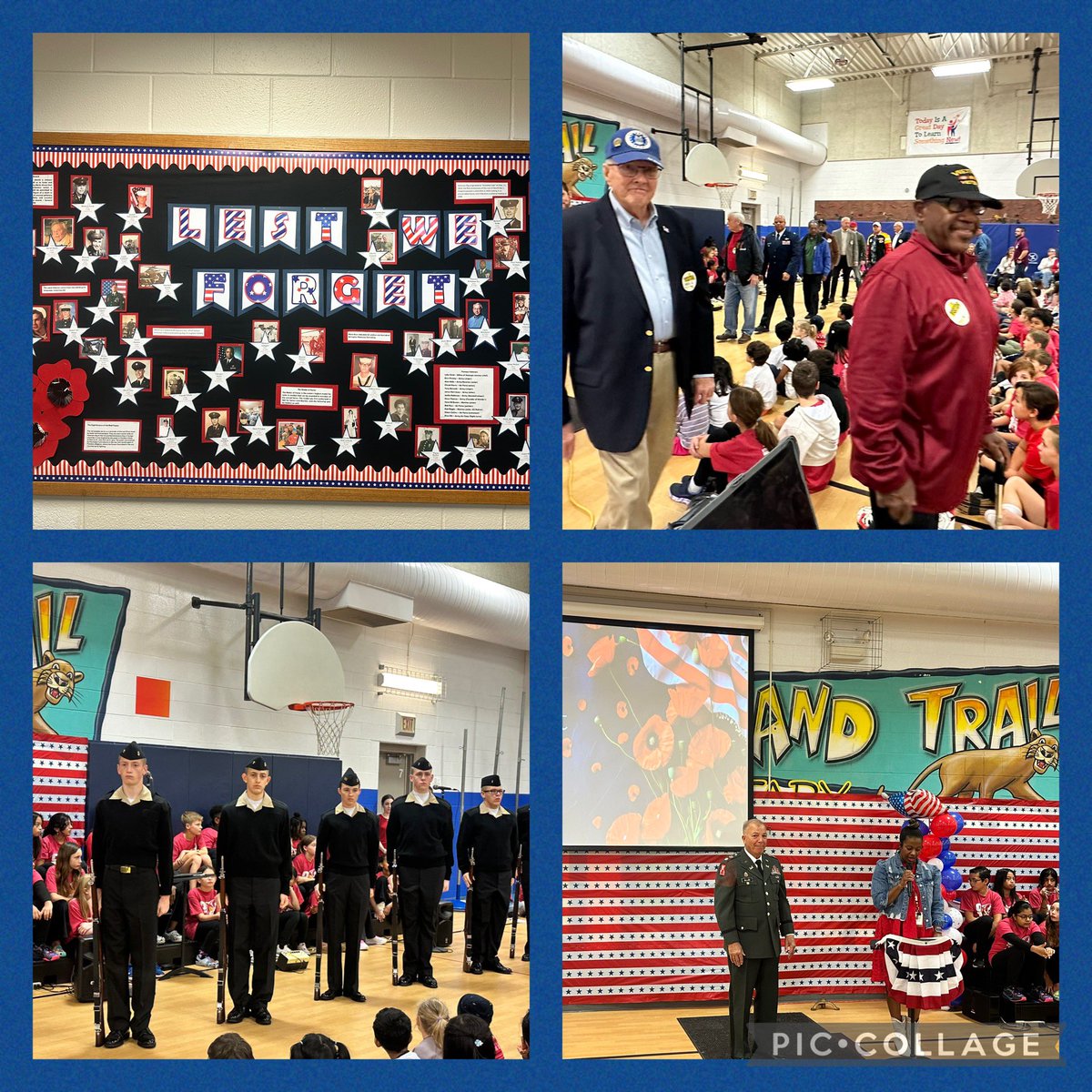 Our <a href="/OTECougarsPTO/">Overland Trail Elementary PTO</a> did a beautiful job coordinating and executing a wonderful assembly to honor Veterans Day! <a href="/bvschools/">Blue Valley Schools</a>