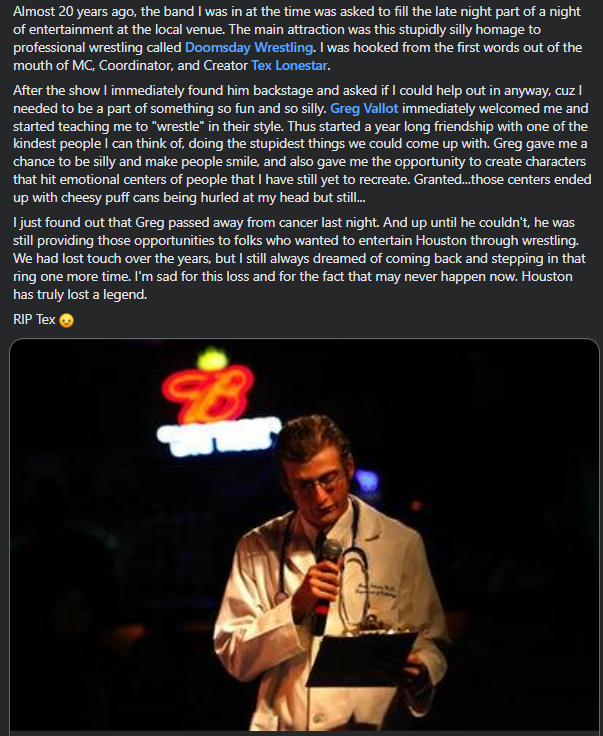 Fuck Cancer....
RIP Tex...
:'(