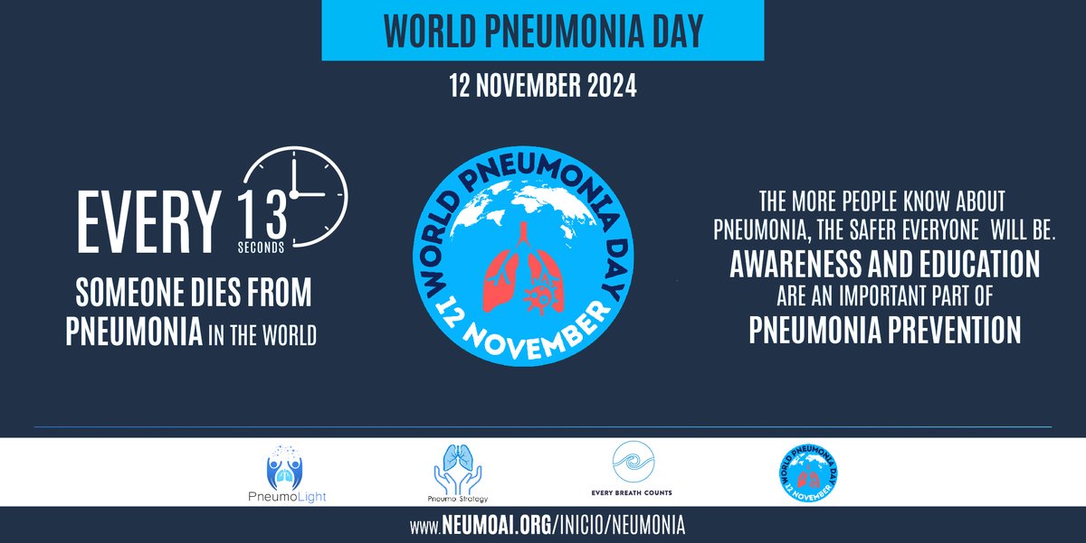 🌍 This November 12th: World Pneumonia Day! 🌍

On #WorldPneumoniaDay, we stand together to raise awareness about one of the world's most urgent health challenges. Every year, #pneumonia takes the lives of millions, especially children under 5.