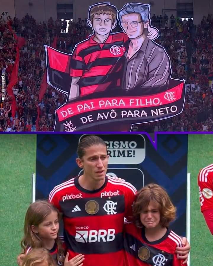 - Filipe Luís é torcedor do Flamengo desde criança ❤️🖤

- Em 2019, Filipe Luís realiza o sonho de jogar no clube do seu coração: Clube de Regatas do Flamengo ⚽️🔴⚫️

- Pelo Flamengo, Filipe Luís se torna multicampeão como jogador 🏆🔴⚫️

- 2023: Filipe Luís se aposenta do