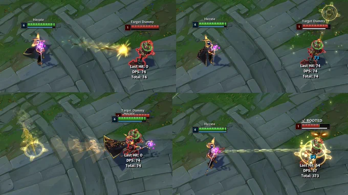Spoilers - Riot, if you are not going to give her a VGU, at least give her a VFX update...she deserves so much more after seeing how cool she can be...Give me the red thorns and black roses on her VFX. Like her Q being a Black Rose that explodes on petals, her E being the thorns. 
