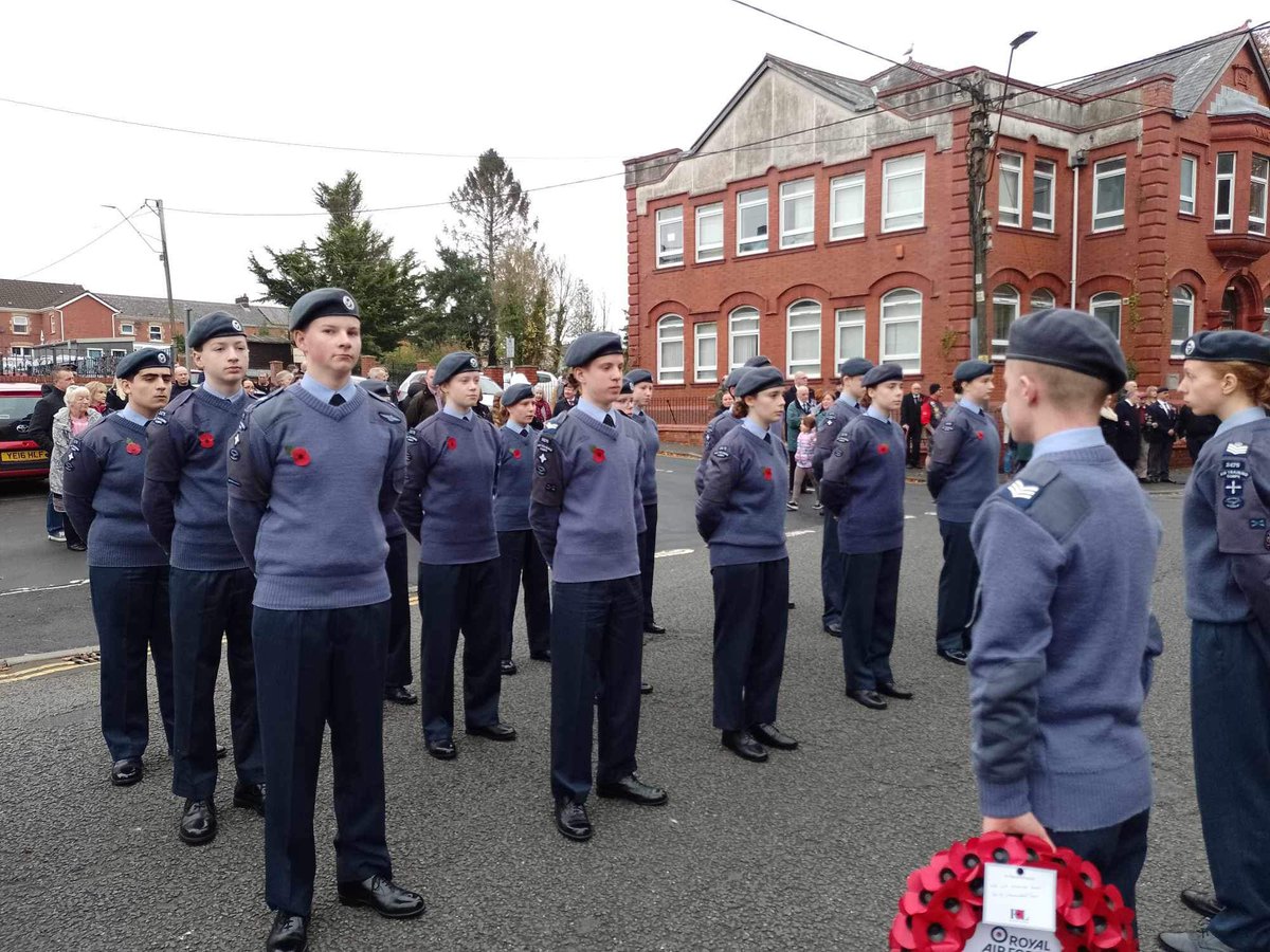 2475Sqn's tweet photo. An excellent turnout of cadets and staff across two services of remembrance today. We will remember them. https://t.co/Pv6Fsd8ekt