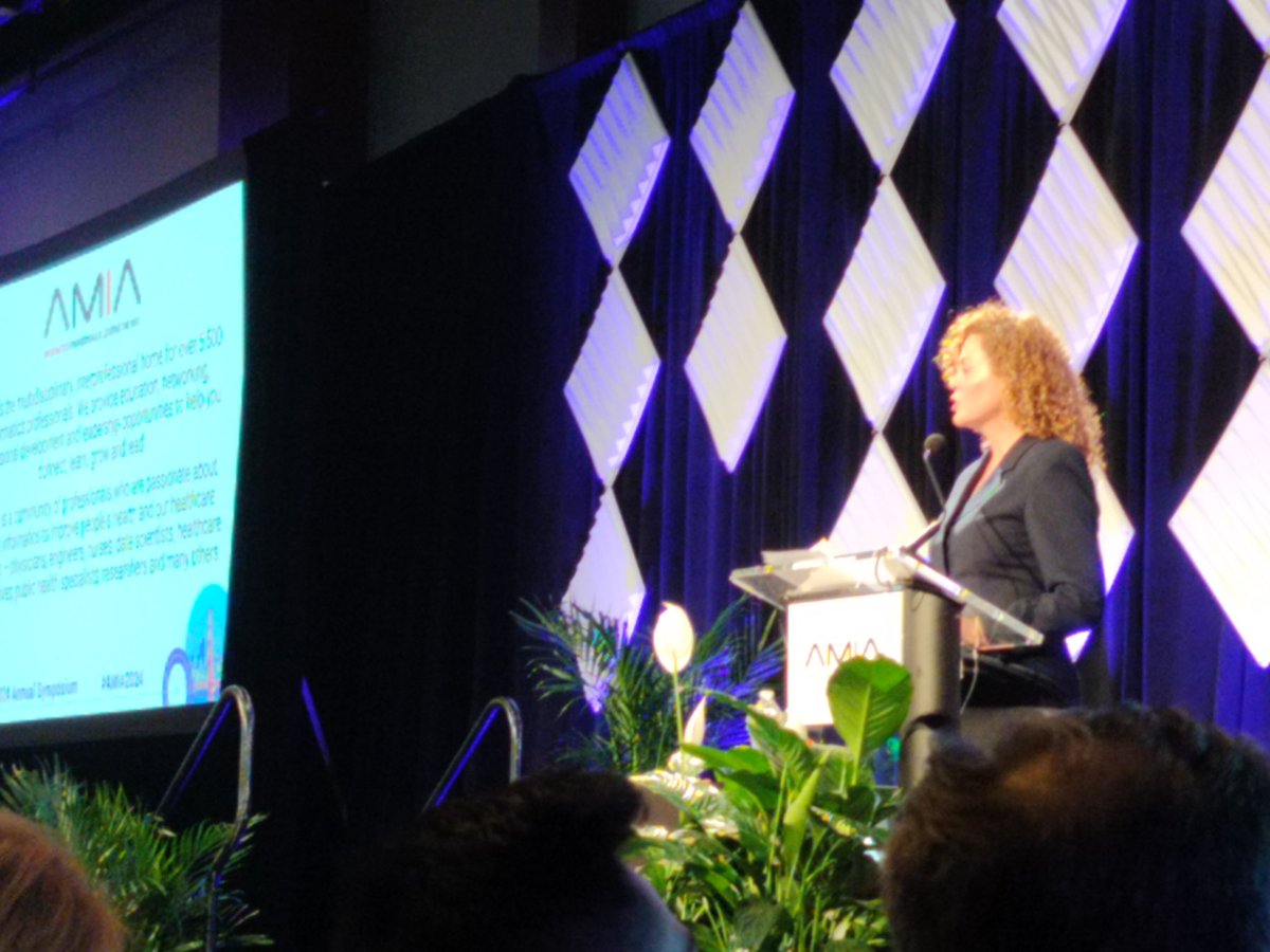 #AMIA2024 is opened by our new CEO .  Apertura por la nueva directora ejecutiva Amanda Hanova.