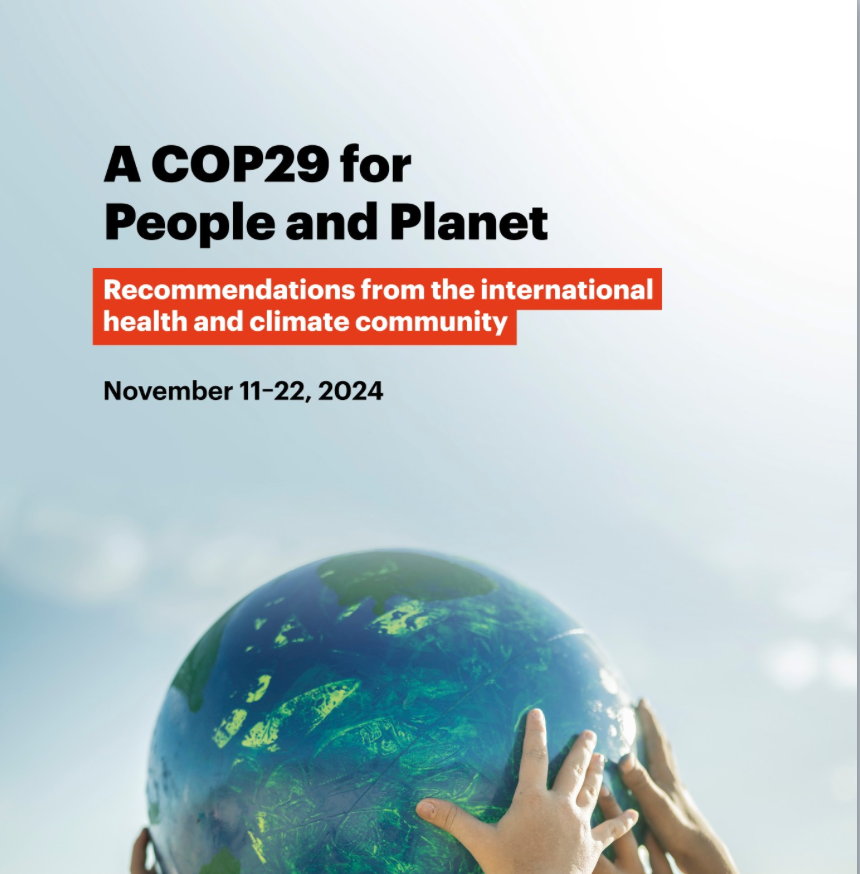 GCHAlliance's tweet photo. ⚡️As #COP29Baku starts, members of the international #health and climate community have coordinated to develop a set of recommendations for healthy climate decision making. 
Find out + https://t.co/DLfWthK94l https://t.co/ChxF3h4w17