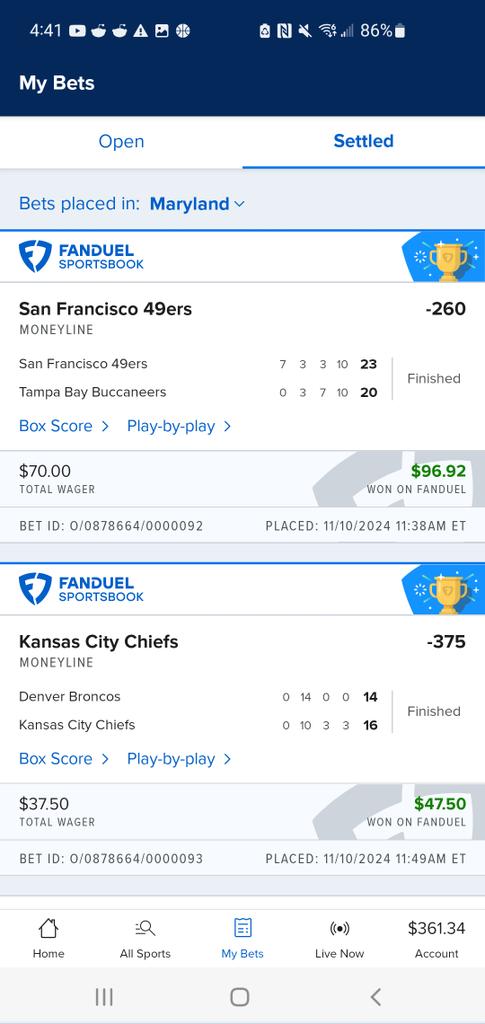 Vikings come through ✔️ 
Giants come through ✔️ 
Chiefs come through ✔️ 
49ers come through ✔️ 
Only cowboys left for +7.5
#NFL