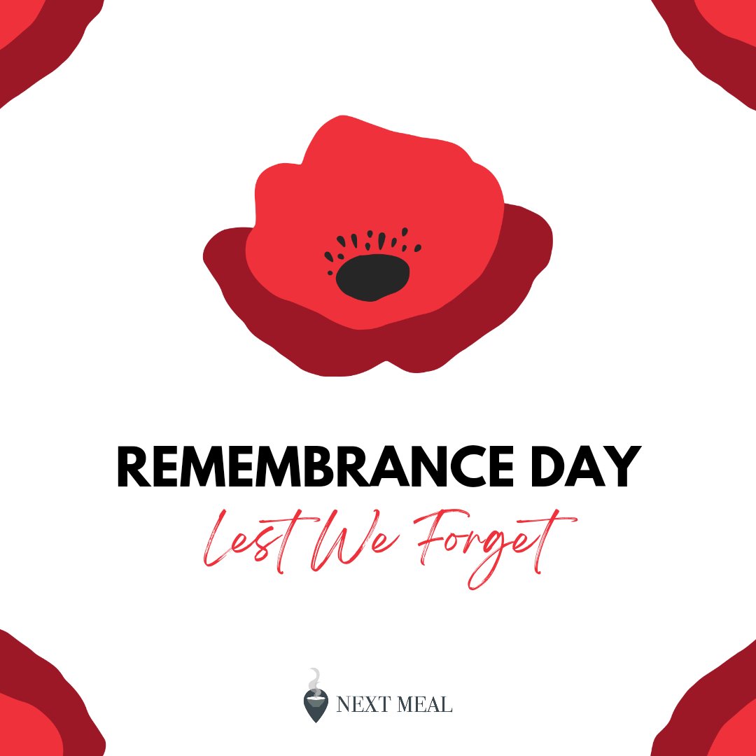 On this day we remember our veterans, our fallen &amp; give thanks for their sacrifice. 

We also remember those veterans who face the hardship of homelessness. May we commit to supporting them and giving them the care they deserve. 

NextMeal.co.uk