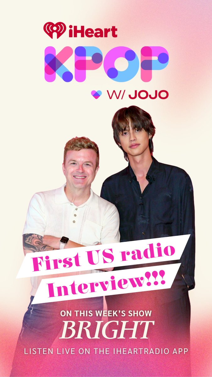 JoJoWright's tweet photo. TONIGHT 6-8pm (pst) @1027KIISFM:  #BRIGHT (from Thailand) first US Radio interview!!! @bbrightvc #JoJoOnTheRadio 🫶🏻 LISTEN: https://t.co/JCGJeQX1vh https://t.co/BXfJAFn51H