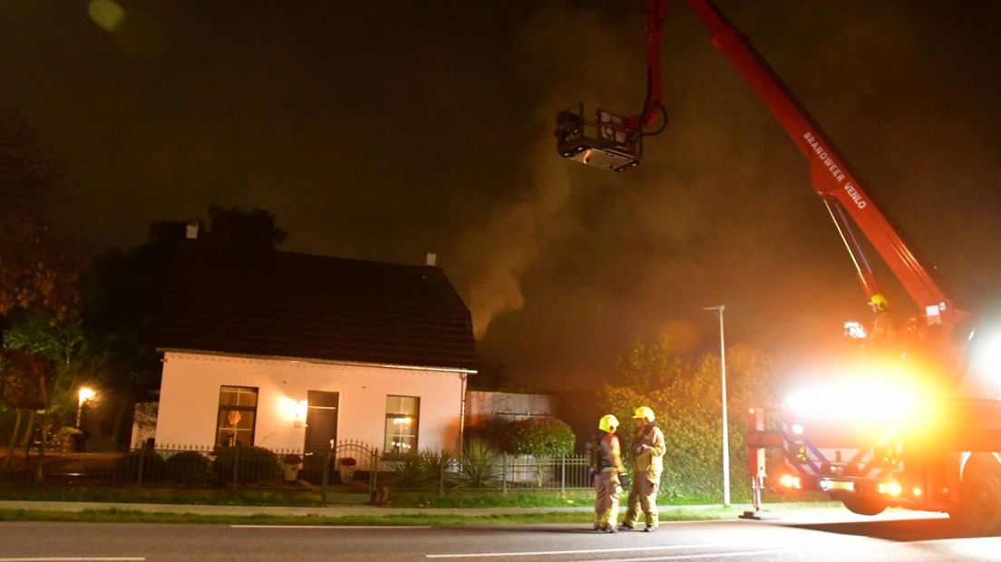 Woningbrand in Velden