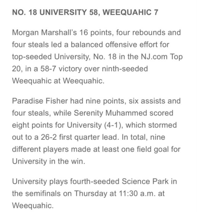 Senior  
Serenity muhammad 
University to Art high school 
PG, SG