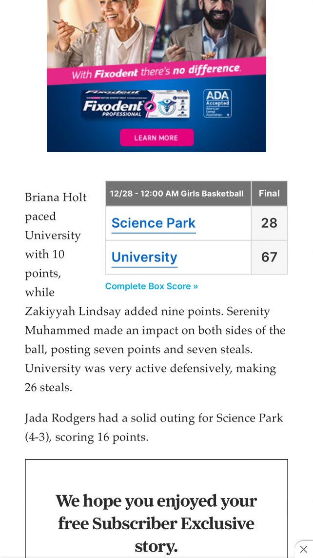 Senior 
Serenity Muhammad
University To Arts high school 
impact both sides of the court
PG, SG