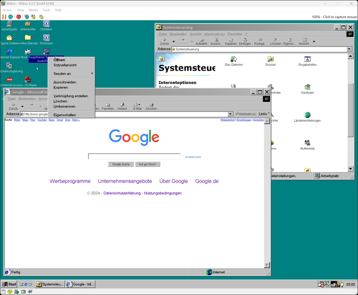 Windows 98 at 1920x1440 and 200% font scaling looks so wrong.
