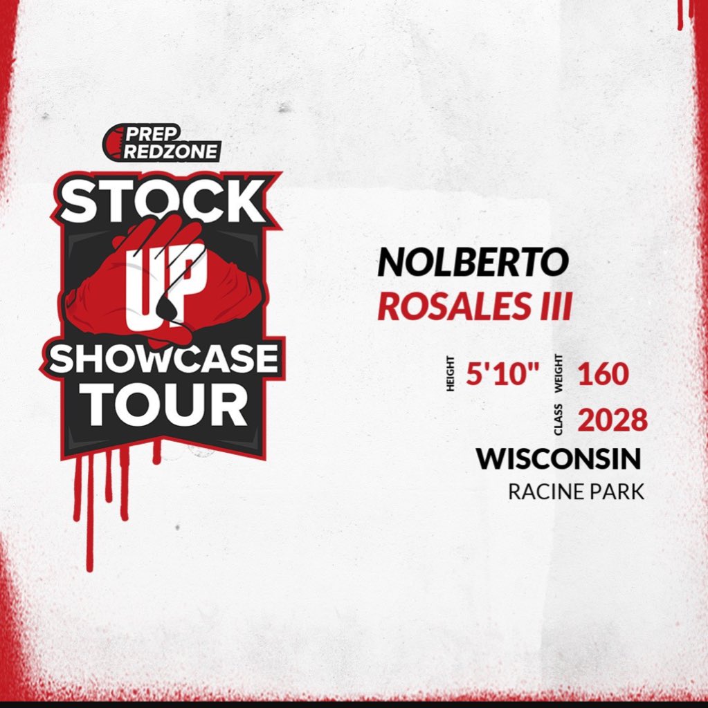 Nolberto Rosales III 2028 Dual Threat QB (@nolberto_iii) on Twitter photo I'm committed to attend Wisconsin stock up showcase I can't wait to show out!!!
2028 class
QB/DB
I wanna compete against the best!!
<a href="/MJ_NFLDraft/">Mark Johnson</a>
<a href="/PrepRedzoneWI/">Prep Redzone Wisconsin</a>
<a href="/PrepRedzone/">Prep Redzone 🏈</a>
<a href="/AllenTrieu/">Allen Trieu</a>
<a href="/NWahlScouting/">Nate Wahl</a>
<a href="/RacineParkFB/">Racine Park Football</a> I'm committed to attend Wisconsin stock up showcase I can't wait to show out!!!
2028 class
QB/DB
I wanna compete against the best!!
<a href="/MJ_NFLDraft/">Mark Johnson</a>
<a href="/PrepRedzoneWI/">Prep Redzone Wisconsin</a>
<a href="/PrepRedzone/">Prep Redzone 🏈</a>
<a href="/AllenTrieu/">Allen Trieu</a>
<a href="/NWahlScouting/">Nate Wahl</a>
<a href="/RacineParkFB/">Racine Park Football</a>