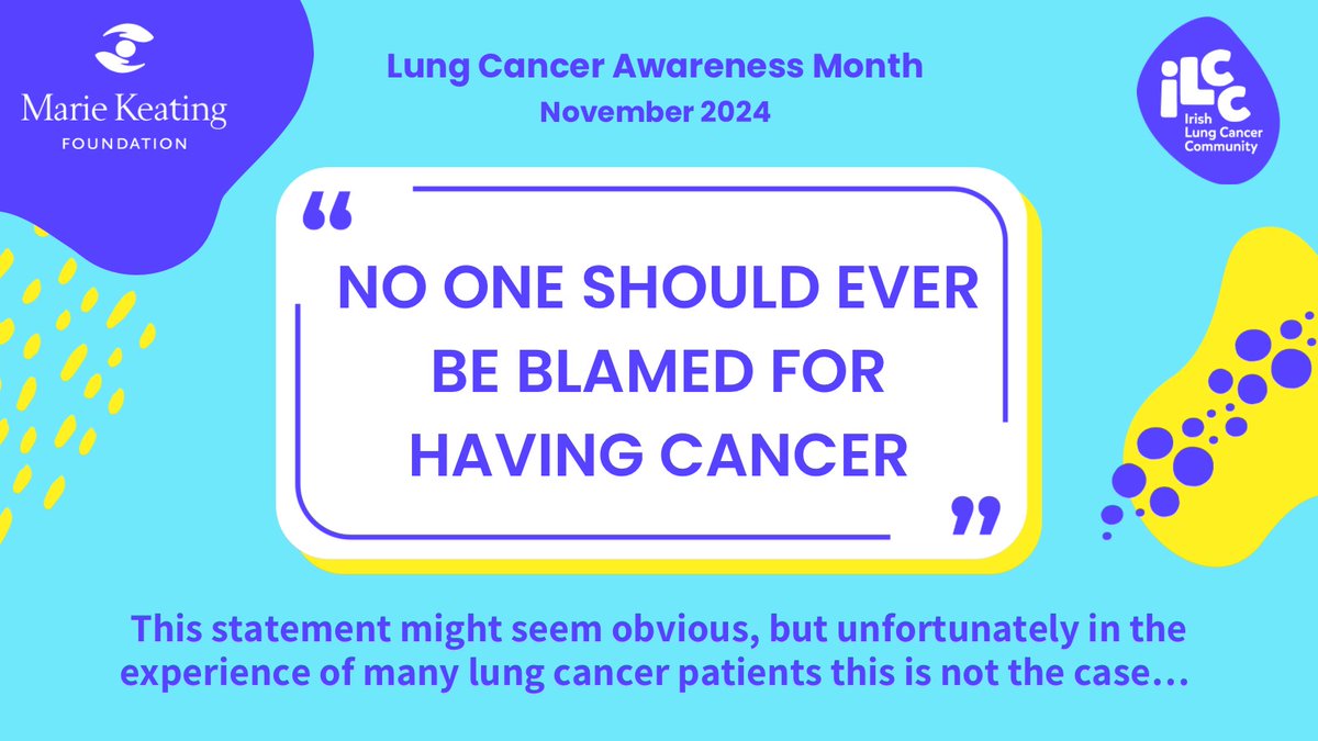 #IrishLungCancerCommunity (@lungcommunity) on Twitter photo This #LCAM <a href="/MarieKeating/">Marie Keating Foundation</a> & <a href="/LungCommunity/">#IrishLungCancerCommunity</a> are working to combat the stigma of lung cancer. No one deserves cancer & everyone with cancer deserves empathy & equality in healthcare. Join us to #BreakTheStigma of lung cancer by following and sharing our posts this month! #LCAM 1/7 This #LCAM <a href="/MarieKeating/">Marie Keating Foundation</a> & <a href="/LungCommunity/">#IrishLungCancerCommunity</a> are working to combat the stigma of lung cancer. No one deserves cancer & everyone with cancer deserves empathy & equality in healthcare. Join us to #BreakTheStigma of lung cancer by following and sharing our posts this month! #LCAM 1/7