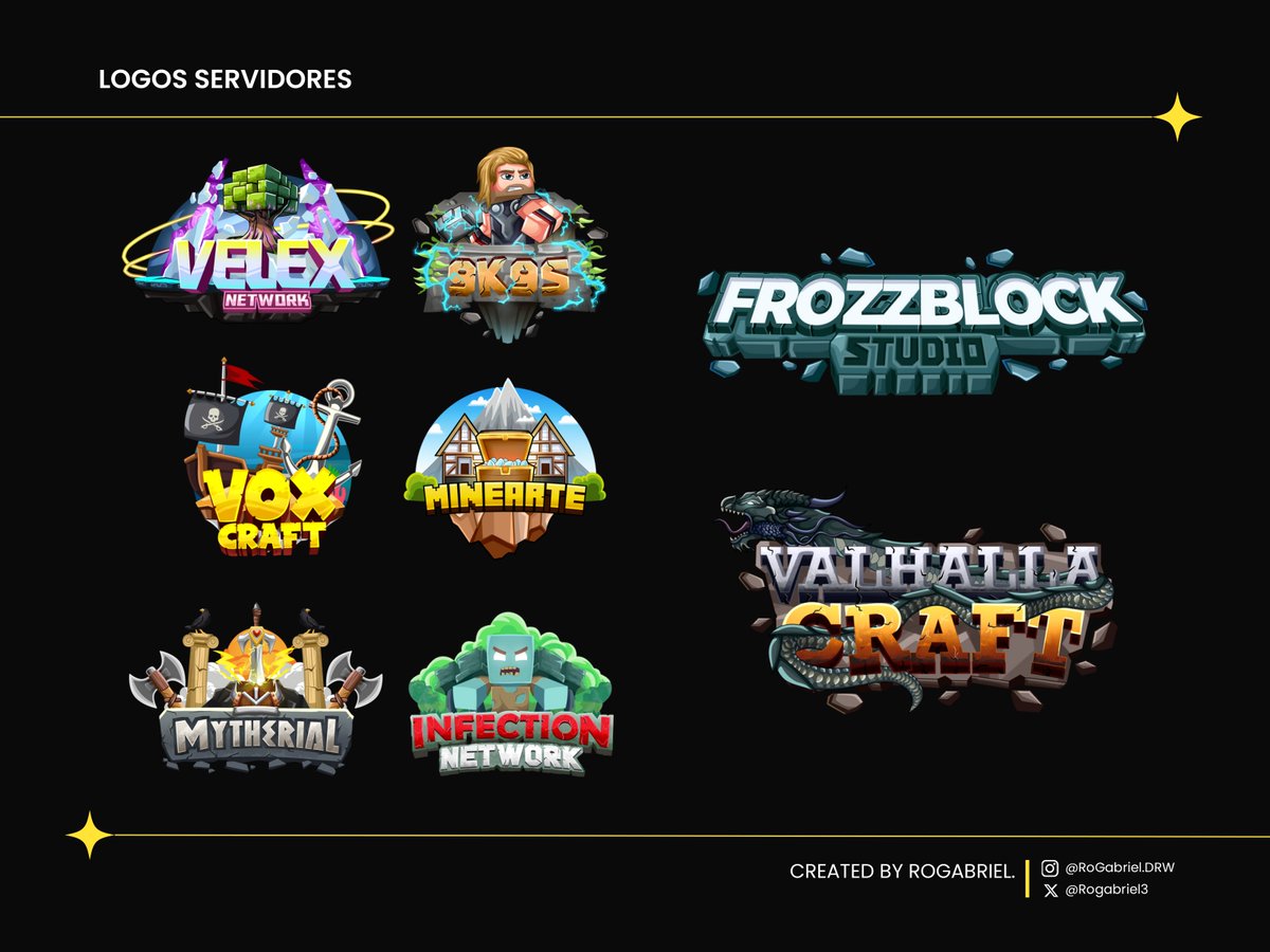 LOGOS PARA SERVIDORES DE MC
Comisiones abiertas ✨
#LogoDesign #logo #minecraft #server #desing
