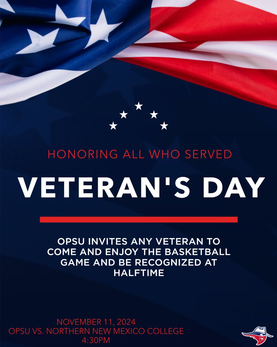 Join us at the basketball game on November 11, 2024, for Veteran's Day!
#PanhandleProud