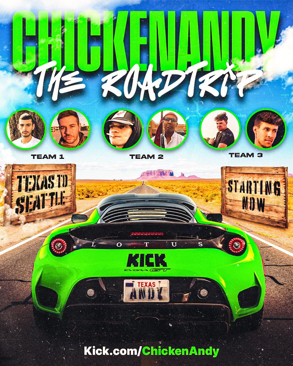 ChickenAndy_'s tweet image. CROSS COUNTRY CHALLENGE 
Watch Live @ kick.com/chickenandy
 TEAM #YOCA vs @REALIcePoseidon @iDuncle_ @iamgarydavid @xGEWNx  w/ @DBRMYRL #kick #StreamerCommunity