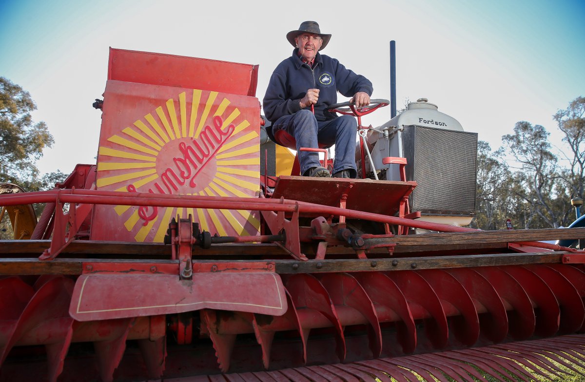 A pioneering spectacle is set to jump off the history pages in January when one of Australia’s biggest private collection of vintage headers will harvest a wheat crop at Pleasant Hills in NSW. The Warrangong Vintage Harvest Day will feature 27 headers working on January 11. #hmfd