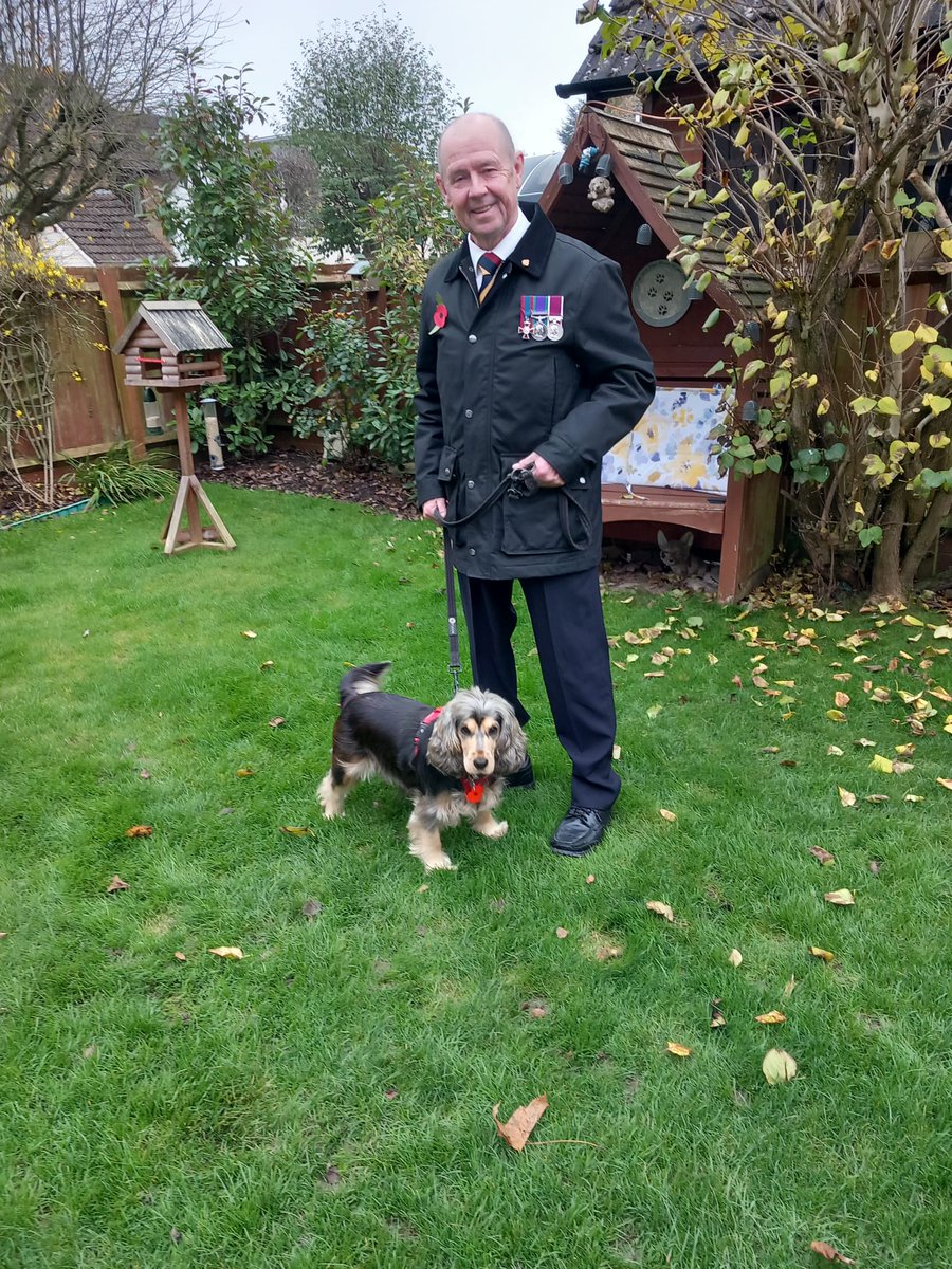 Took my pooch Katie on her first #RemembranceParade #LestWeForget