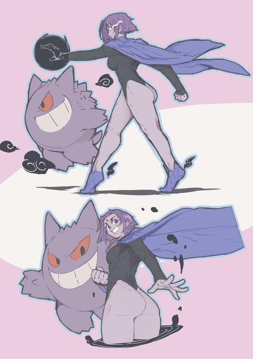 7_Passes's tweet image. Gengar and Raven - Teen Titans Multiverse