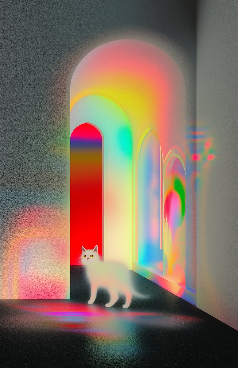 The Ghostly White Cat