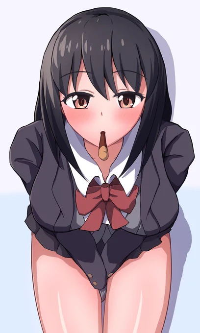 【再掲】「ポッキーゲームしよ?」 #イラスト #過去絵 #ポッキーの日
