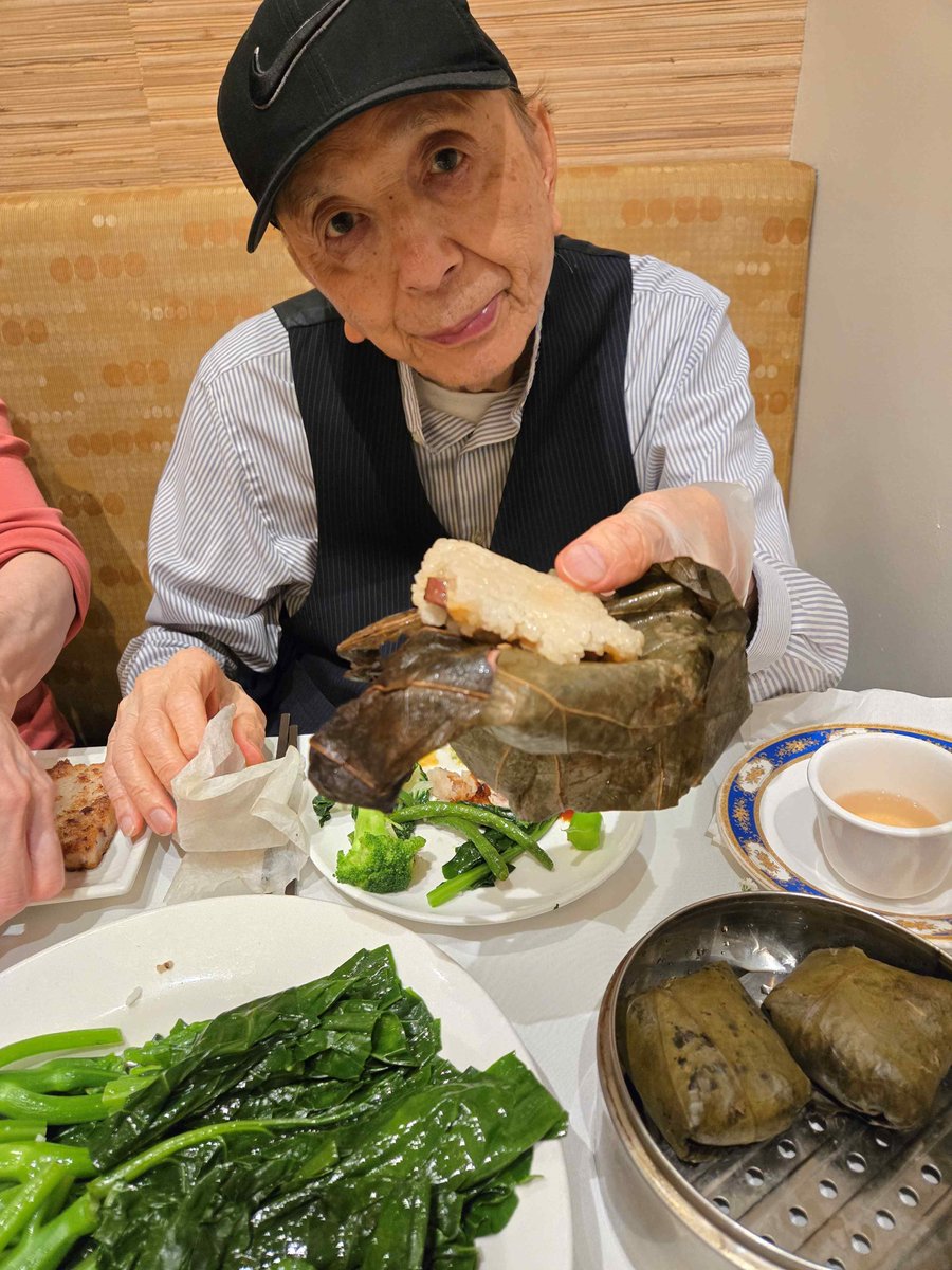 Eating Dim Sum.... rice cooked in lotus leaf is one of my favorites! Wishing you a good hearty meal today.