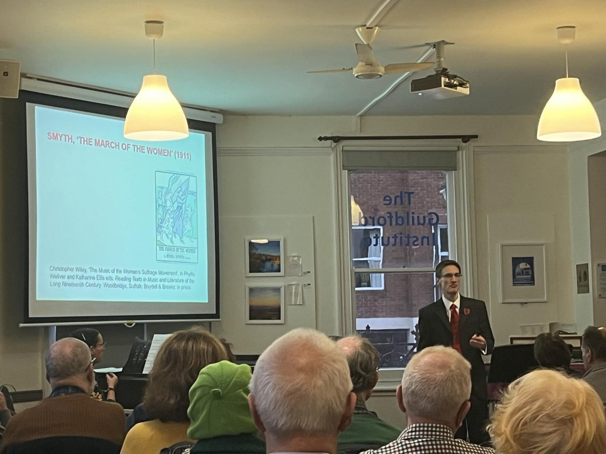 Christopher Wiley (@dr_chris_wiley) on Twitter photo 1/2 Photos from yesterday's <a href="/BeingHumanFest/">Being Human Festival</a> event on <a href="/DameEthelSmyth/">Dame Ethel Smyth</a> at <a href="/GuildfordInst/">The Guildford Institute</a>, organized and presented by <a href="/Dr_Chris_Wiley/">Christopher Wiley</a> with musical performances by him and other <a href="/UniOfSurrey/">University of Surrey</a> <a href="/SurreyDMM/">Surrey Music_Media</a> staff and students. <a href="/ESRCimpact/">University of Surrey ESRC IAA</a> <a href="/UniOfSurreyCPE/">Uni of Surrey CPE</a> <a href="/SurreyHeritage/">Surrey History Centre</a> <a href="/RetrospectOpera/">Retrospect Opera</a> 1/2 Photos from yesterday's <a href="/BeingHumanFest/">Being Human Festival</a> event on <a href="/DameEthelSmyth/">Dame Ethel Smyth</a> at <a href="/GuildfordInst/">The Guildford Institute</a>, organized and presented by <a href="/Dr_Chris_Wiley/">Christopher Wiley</a> with musical performances by him and other <a href="/UniOfSurrey/">University of Surrey</a> <a href="/SurreyDMM/">Surrey Music_Media</a> staff and students. <a href="/ESRCimpact/">University of Surrey ESRC IAA</a> <a href="/UniOfSurreyCPE/">Uni of Surrey CPE</a> <a href="/SurreyHeritage/">Surrey History Centre</a> <a href="/RetrospectOpera/">Retrospect Opera</a>