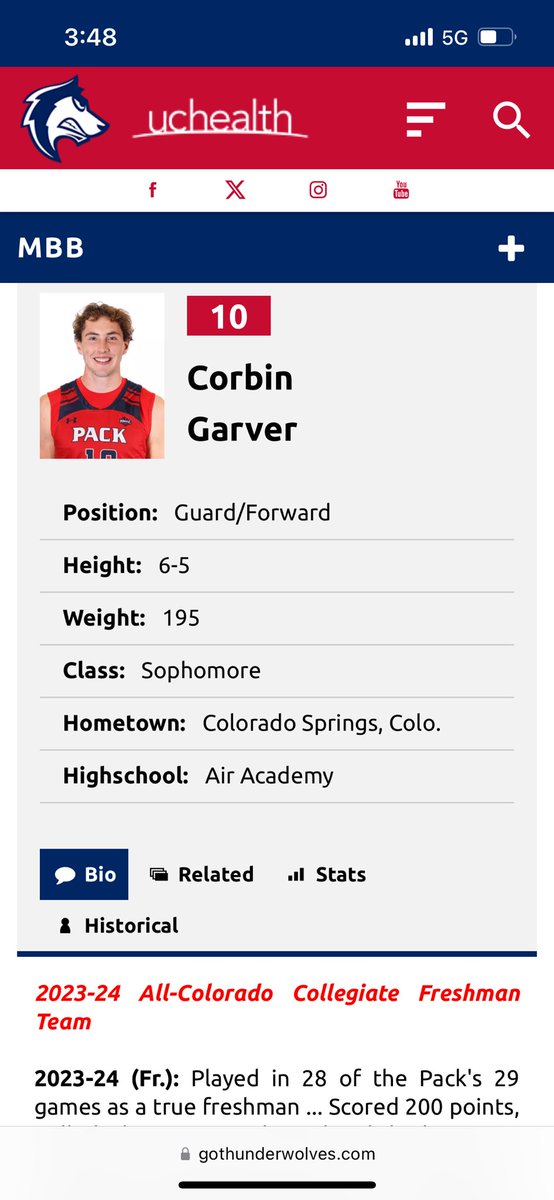 Brandon Valdez (@valdezbrandon1) on Twitter photo Another good day for our guy <a href="/CorbinGarver/">Corbin Garver</a> in a 80-60 win over Midwestern state. Hitting three 3’s, finishing with 13pts. Another good day for our guy <a href="/CorbinGarver/">Corbin Garver</a> in a 80-60 win over Midwestern state. Hitting three 3’s, finishing with 13pts.