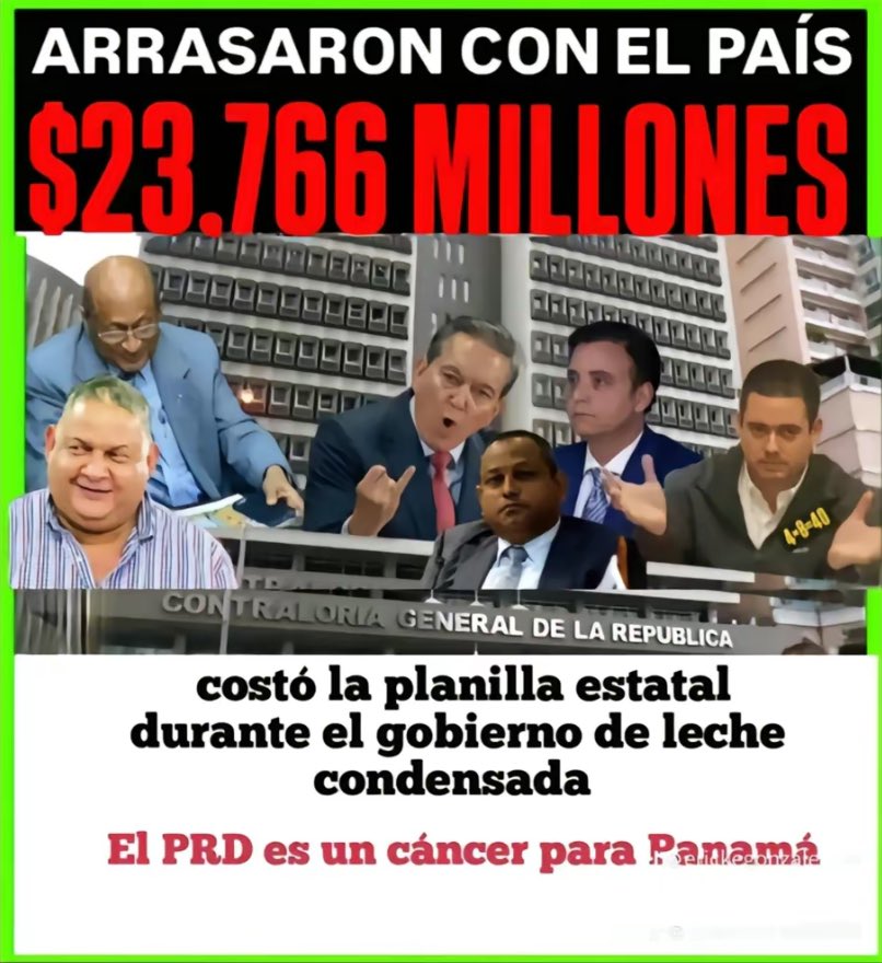 Está gente casi acaba con Panamá,  creo que el único que no estaba en planilla era yo