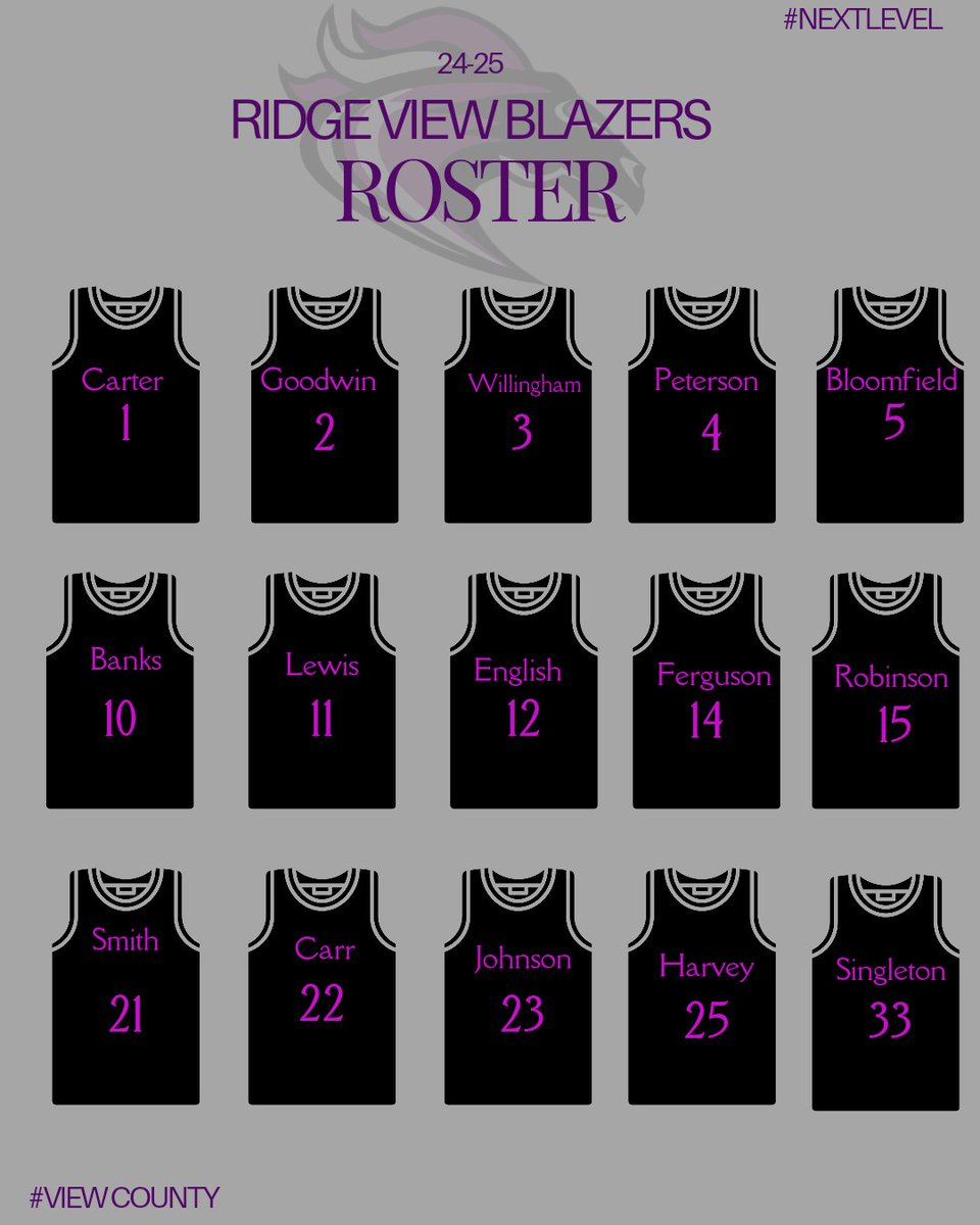 Introducing the 24-25 Ridge View Girls Varsity Basketball Players!!! IT'S GO TIME!! #wbb #winningseason #nextlevel #blazerball