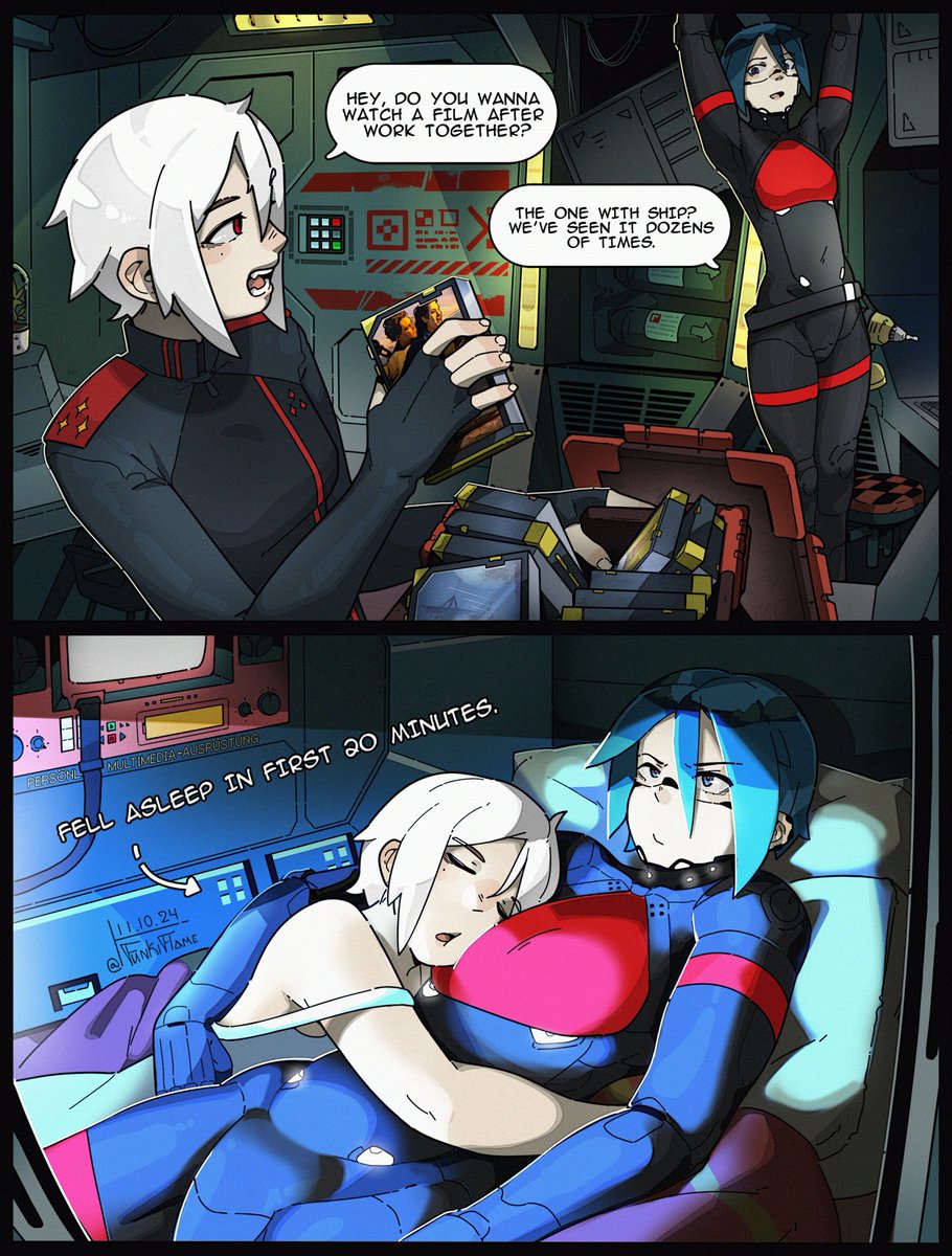 FunkiFlame's tweet image. The *487 cycle:
#SIGNALIS #signalisfanart #Elster #Ariane Reupload