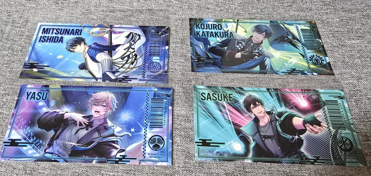 【交換】戦アラ AGF 

(譲)①ブロマイド→N謙信2、N光秀、R利家2、R三成、N幸村2、N政宗
②特典チケット→三成、小十郎、家康、佐助

(求)①サイン政宗
②信長

※都内手渡しのみ