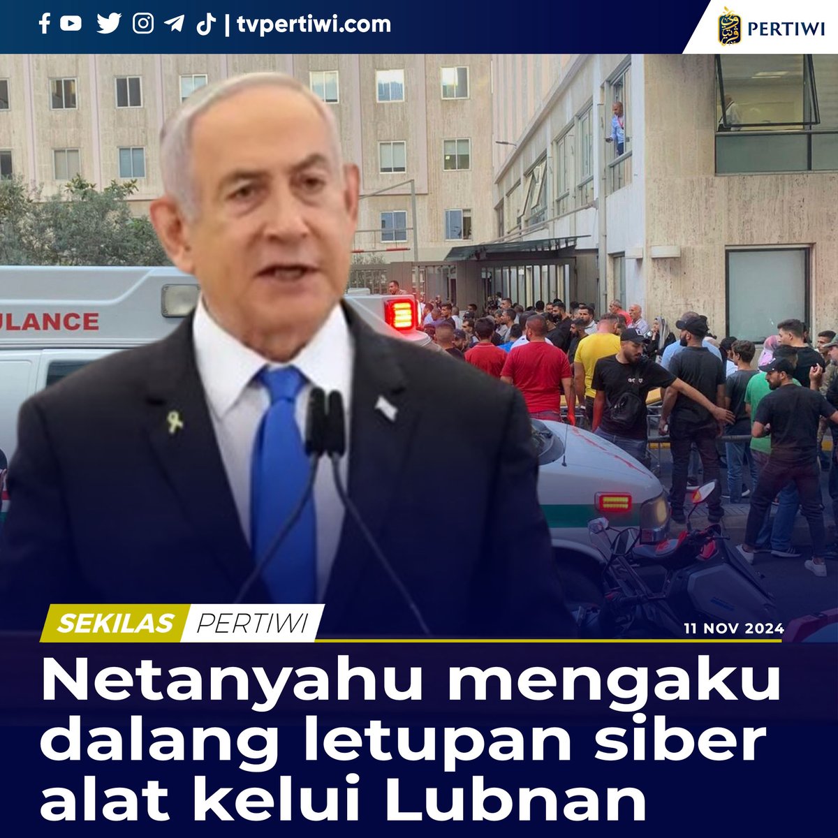 Perdana Menteri 15r43l mengaku bertanggung jawab atas letupan alat kelui di Lubnan pada September lalu. 

Berita penuh: tvpertiwi.com/2024/11/11/net…

#Netanyahu #alatkelui #Lubnan #serangan #Israel