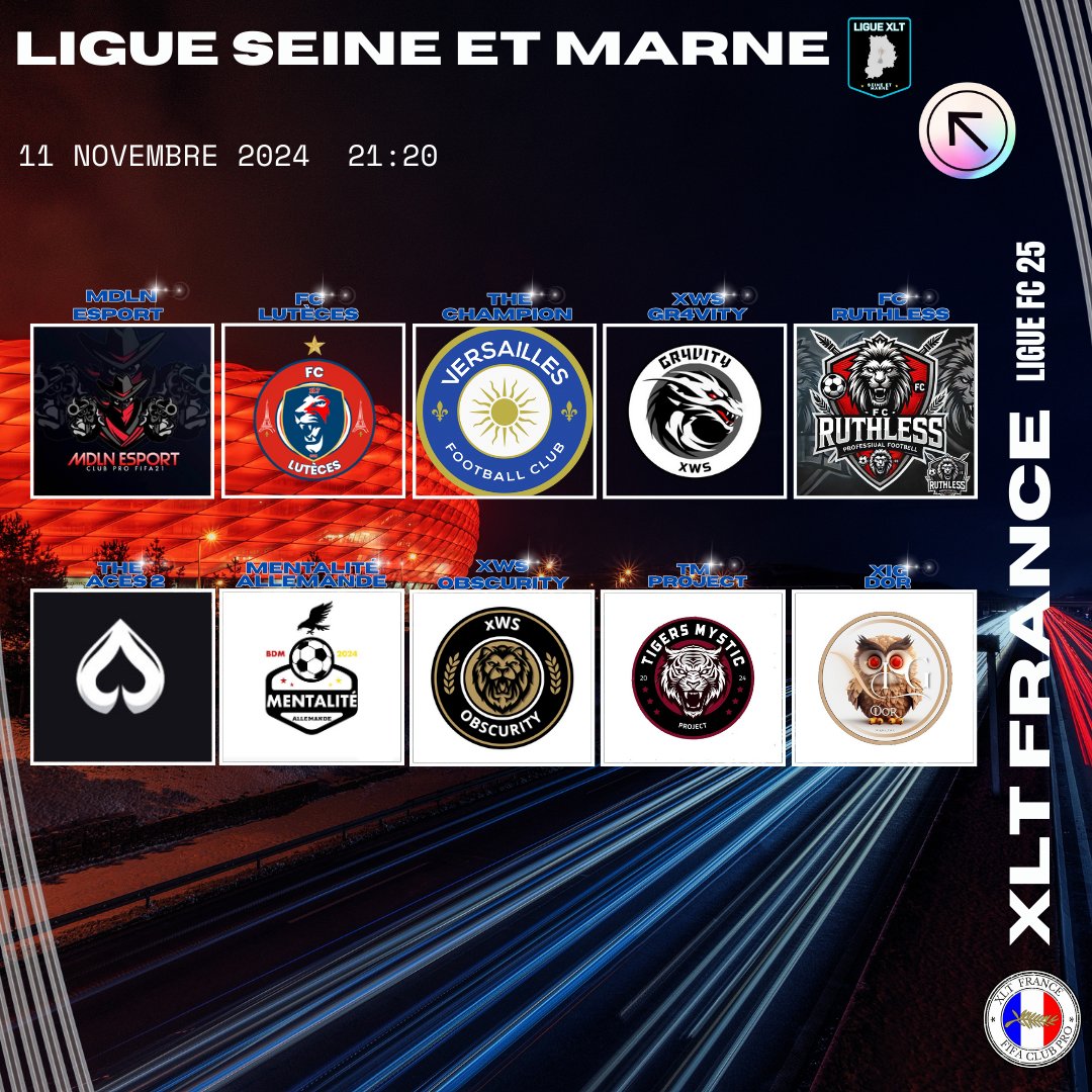 XLT FRANCE (@xltfrance) on Twitter photo 🏆Départ de la Ligue Seine et Marne ce soir à 21h20🏆 C'est avec enthousiasme que nous vous annonçons le début de la Ligue ce soir à 21h20 sur XLT France ! Préparez-vous à vivre une soirée palpitante, pleine de stratégies et de compétitions intenses.
@FCLuteces <a href="/xWorld_St4rs/">xWorld St4rs</a> 🏆Départ de la Ligue Seine et Marne ce soir à 21h20🏆 C'est avec enthousiasme que nous vous annonçons le début de la Ligue ce soir à 21h20 sur XLT France ! Préparez-vous à vivre une soirée palpitante, pleine de stratégies et de compétitions intenses.
@FCLuteces <a href="/xWorld_St4rs/">xWorld St4rs</a>
