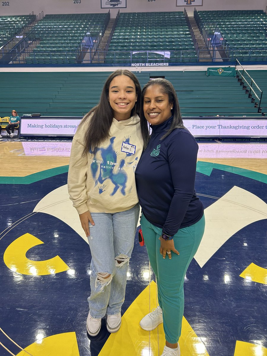 RaiNoelle23's tweet photo. Enjoyed hearing a lot of valuable information from both of these ladies, @_WoodsWay and @Bdrew_15! Thanks @CoachCherieLea for showing such a Nice campus, and explaining there is a lot of support available! #UnderclassmenDay https://t.co/9vovs1yA0E