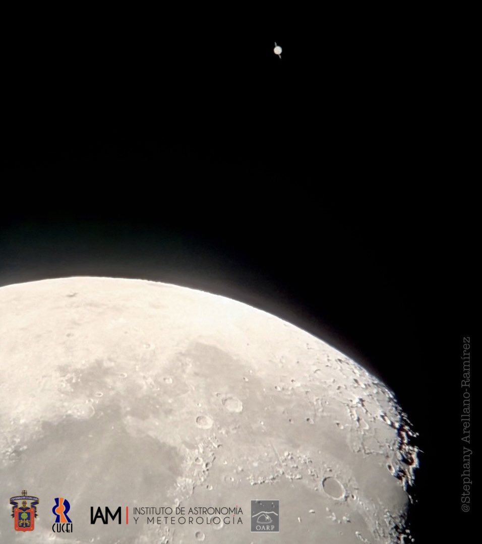IAM_UdeG's tweet photo. 🪐🌓🔭 #ConjunciónSaturnoYLuna 
Fotografía tomada en el Observatorio Astronómico Robótico Primavera (OARP), a las 20:06h.
@udegcucei @udg_oficial https://t.co/IGTjUWcnkL