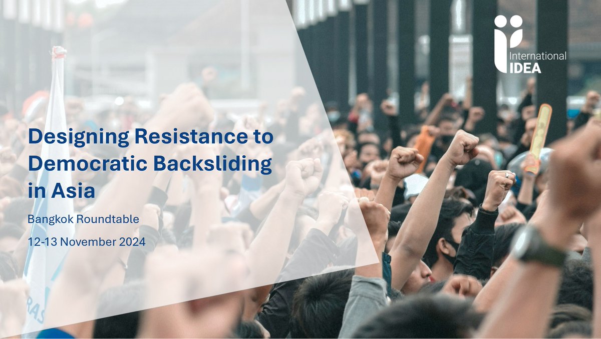 TomƔs Daly (@democracytalk) on Twitter photo Can institutional design help to counter and prevent democratic backsliding across Asia? This is the topic of a major Roundtable organised by <a href="/Int_IDEA/">International IDEA</a> in #Bangkok on 12-13 Nov, which will gather experts from across the region, from both academia and practice.
#democracy #Asia Can institutional design help to counter and prevent democratic backsliding across Asia? This is the topic of a major Roundtable organised by <a href="/Int_IDEA/">International IDEA</a> in #Bangkok on 12-13 Nov, which will gather experts from across the region, from both academia and practice.
#democracy #Asia