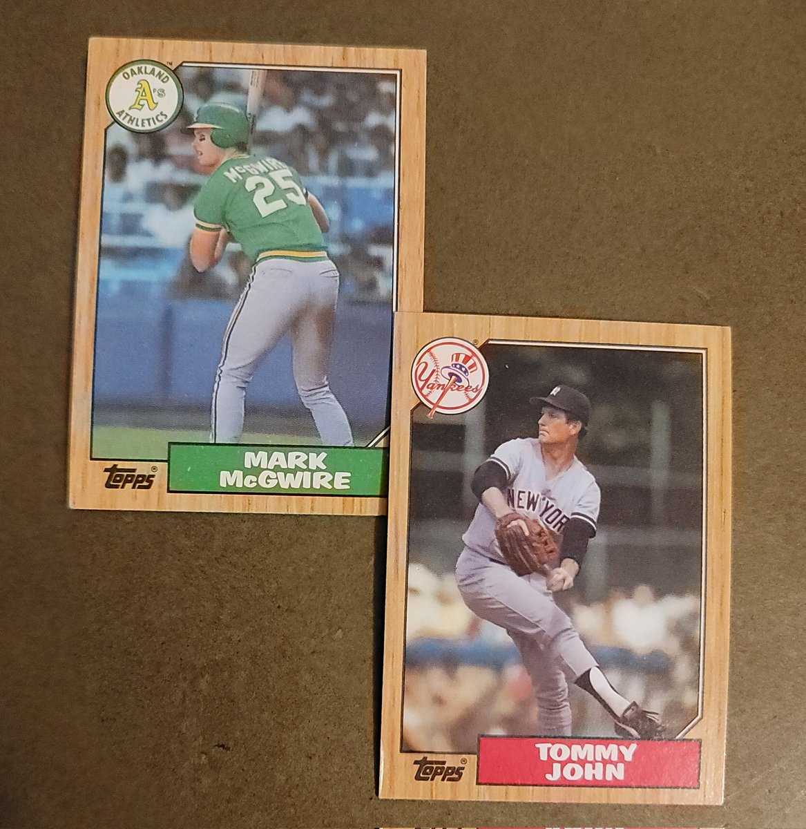 Mark McGwire got his first MLB hit off Tommy John.

Tommy John's dentist was Mark McGwire's dad. 

Can't beat baseball trivia.